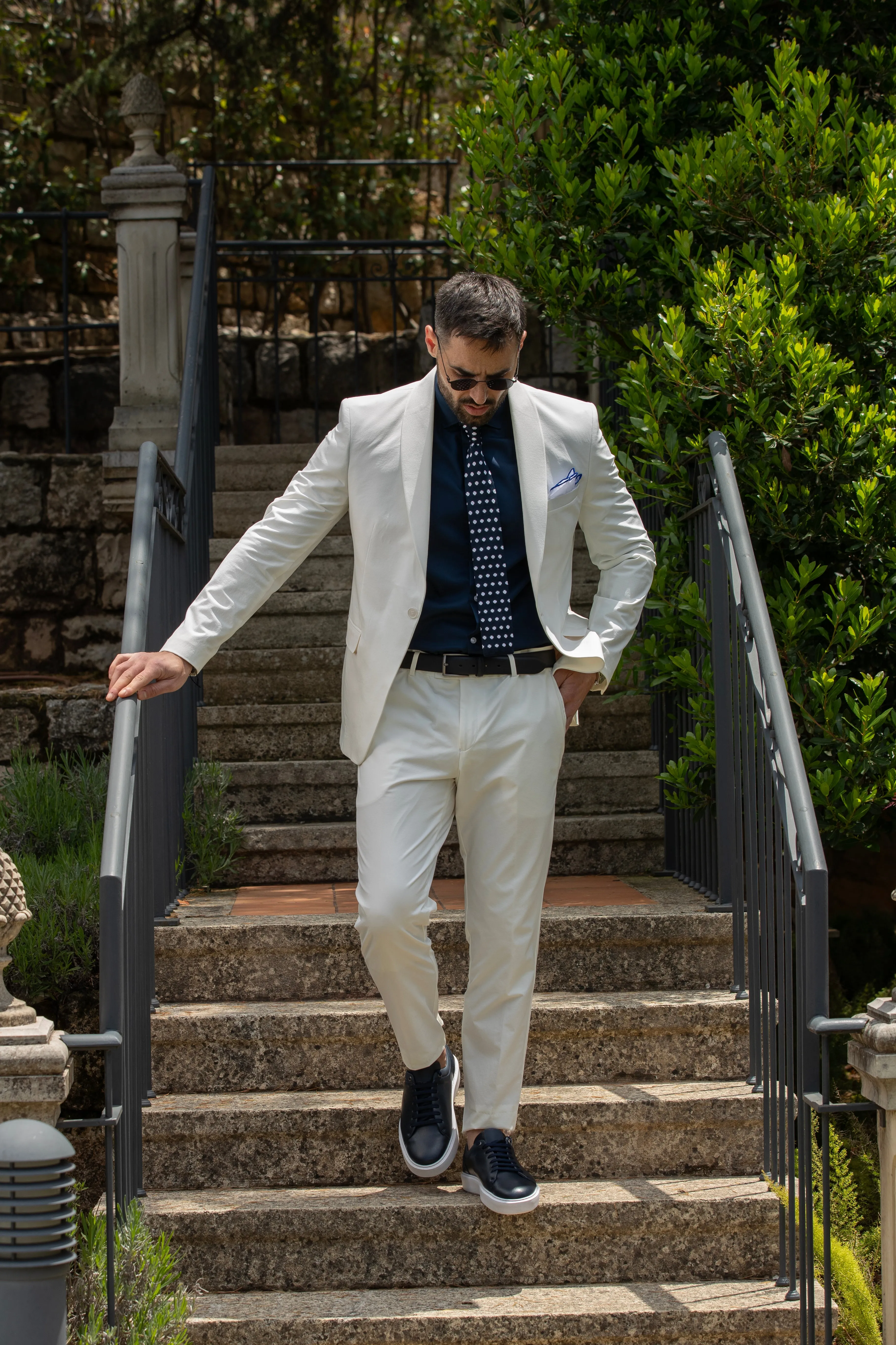 Summer Casual Light Grey Suit 2 Pieces