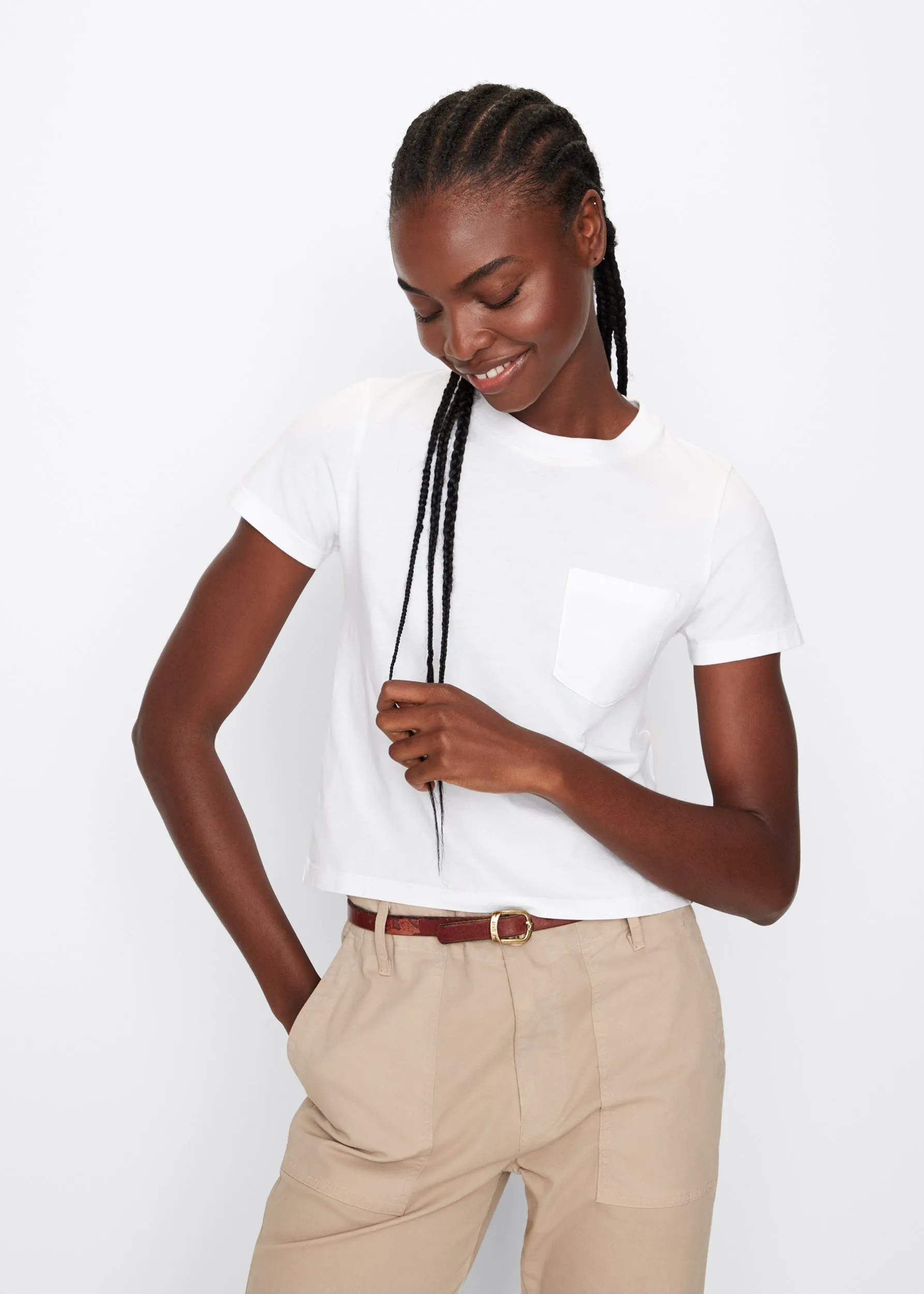 The Wynn Baby Tee - White