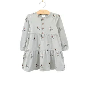 Tiered Henley Dress- Glacier Gondolas