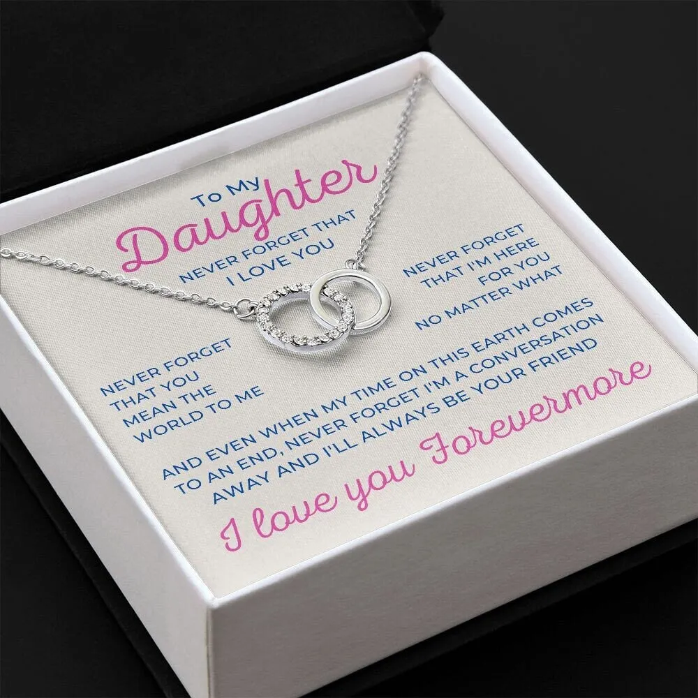 To My Daughter Perfect Pair Necklace, Daughter Birthday or Christmas Gift