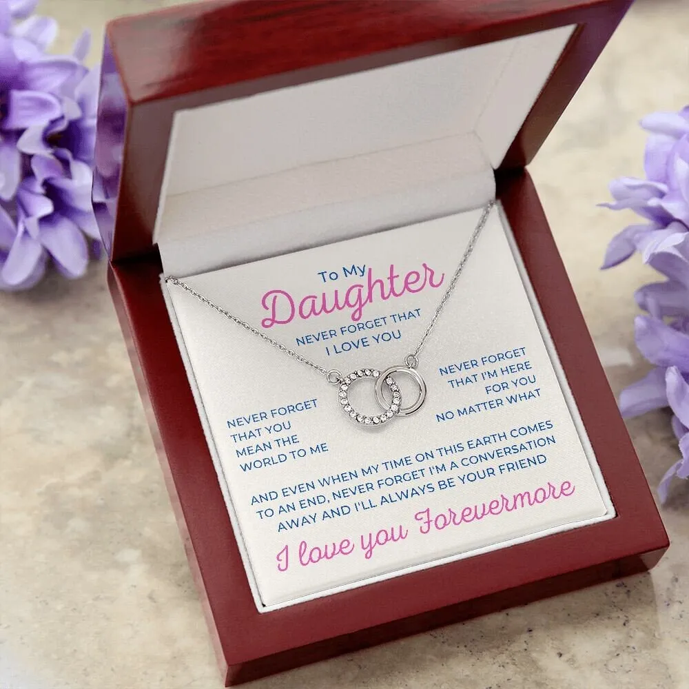 To My Daughter Perfect Pair Necklace, Daughter Birthday or Christmas Gift