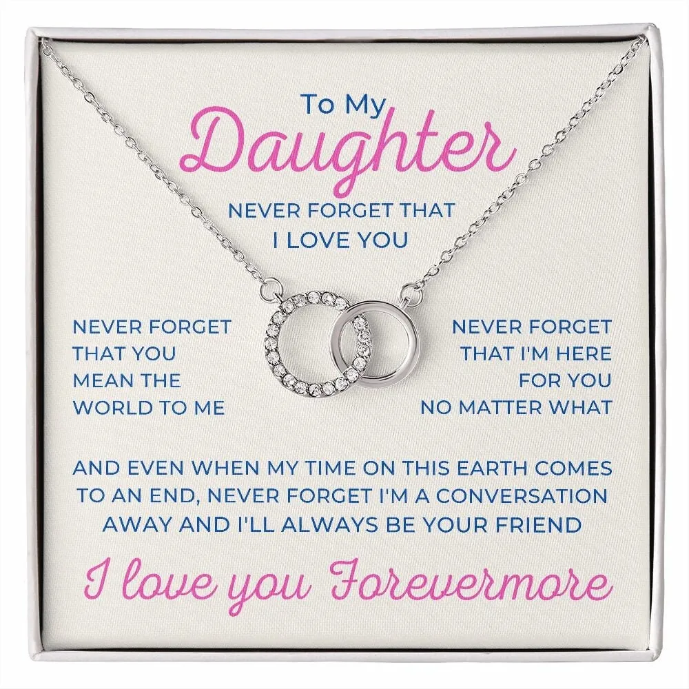 To My Daughter Perfect Pair Necklace, Daughter Birthday or Christmas Gift