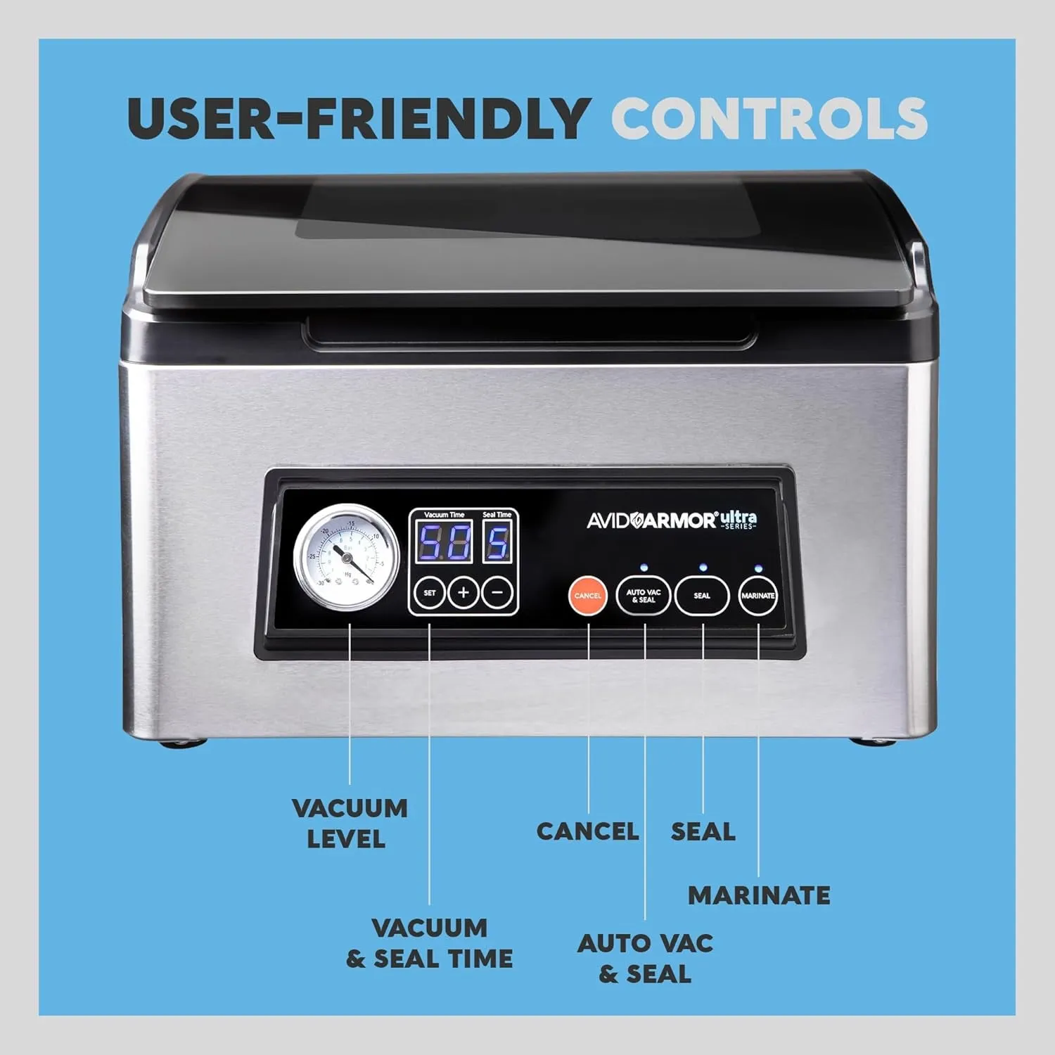 Ultra Series USV32: Premium Chamber Vacuum Sealer Machine High-Performance Vacuum Chamber Sealer for Professional and Home Use,