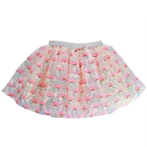 White Sparkle Rainbow Tutu