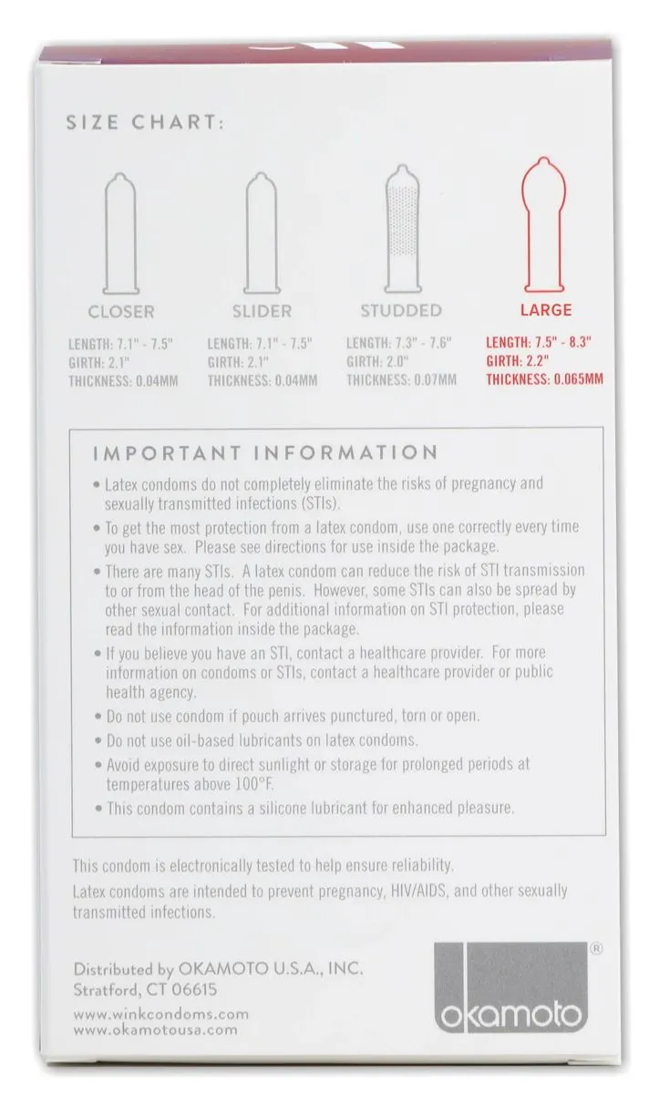 Wink Large - Larger Condoms