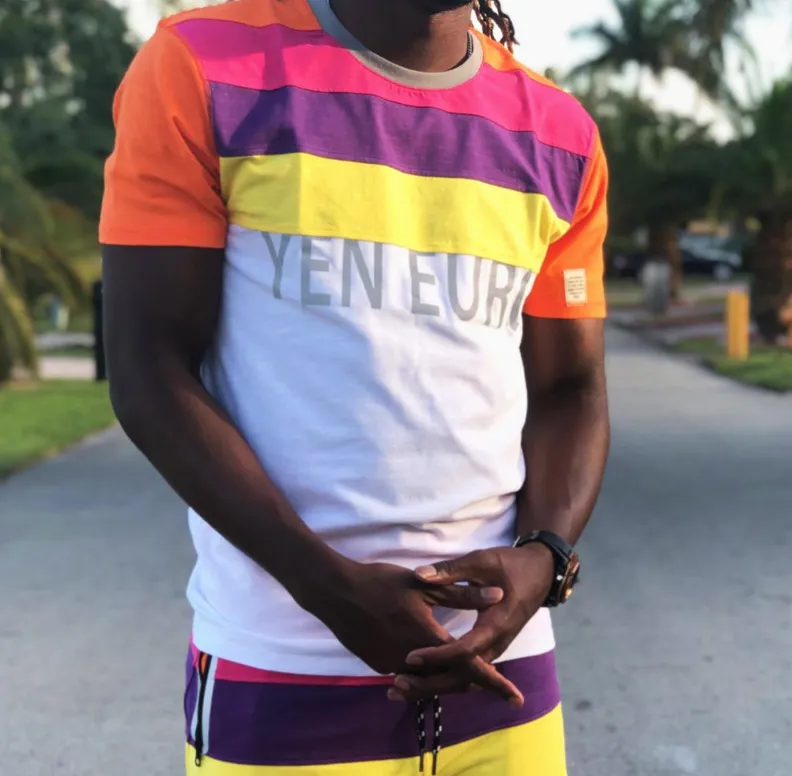 YE Color Block Reflective Tee (White) / SU 9